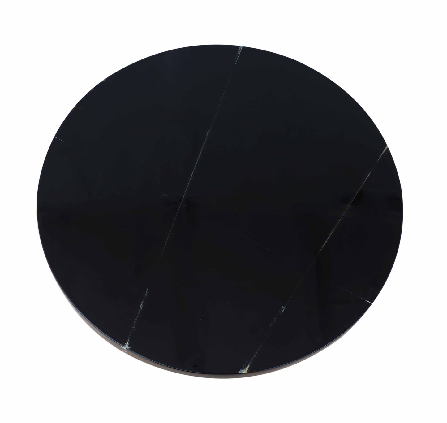 Obsidian Veil Resinwood Table | Black Metal Legs | Modern Luxe Furniture