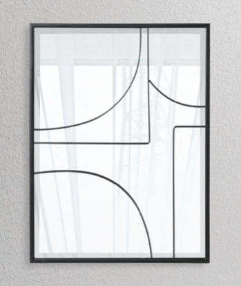 Black Sleek Wall Mirror|Wall Mirror by Sam Home Collection
