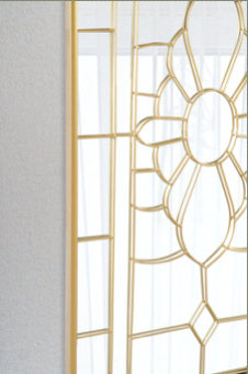 Gold Floral Window Mirror|Wall Mirror by Sam Home Collection
