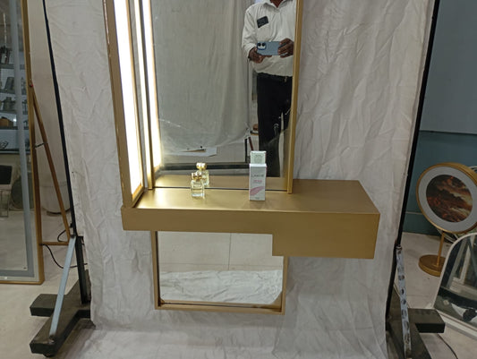 Designer Led Wall Mirror with Storage shelve|Full length mirror by Sam Home Collection