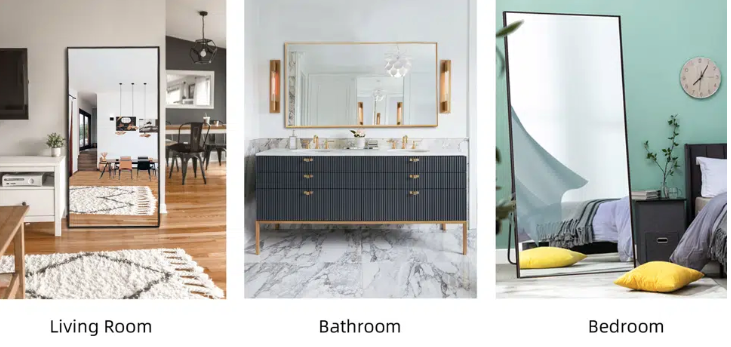 Grand Classic Rectangle Floor Mirror|Full Length Mirrors by Sam Home Collection|6ft