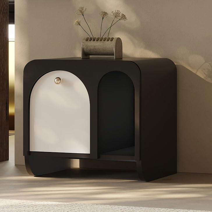 Solid Wood Bedside Table Home Bedroom Portable Small Storage Cabinet