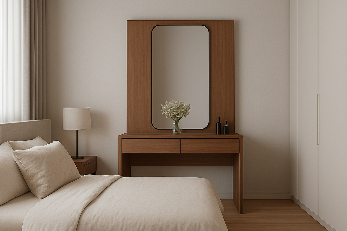 Modern Vanity Table with Mirror|Furniture by Sam Home Collection
