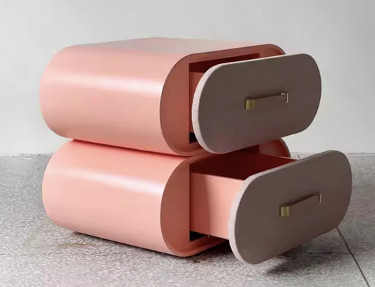 Minimal Luxe Bedside Cabinet Pink