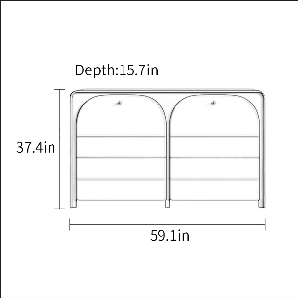 Designer MultiPurpose Storage Cabinet Sideboard