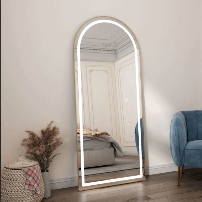 Gold Arch Led Mirror Full length Mirrors by Sam Home Collection