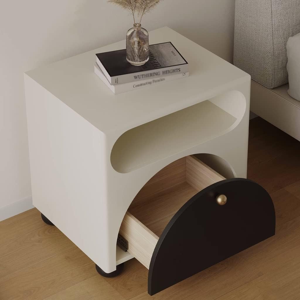 Nightstands Indoor Creative Bedside Table with Double Drawers