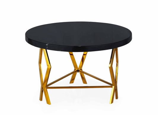 Obsidian Veil Resinwood Table | Black Metal Legs | Modern Luxe Furniture
