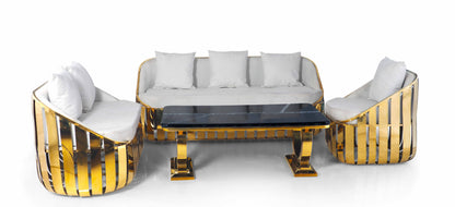 Luxury Stainless Steel Sofa Set