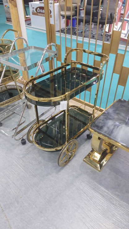 Luxury Stainless Steel Bar Cart Trolley