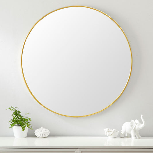 Round Wall Mirrors for Home decor|36 inch Large| Black & Gold color available