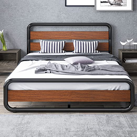 Modern Queen Bed with headboard|Furniture by Sam Home Collection