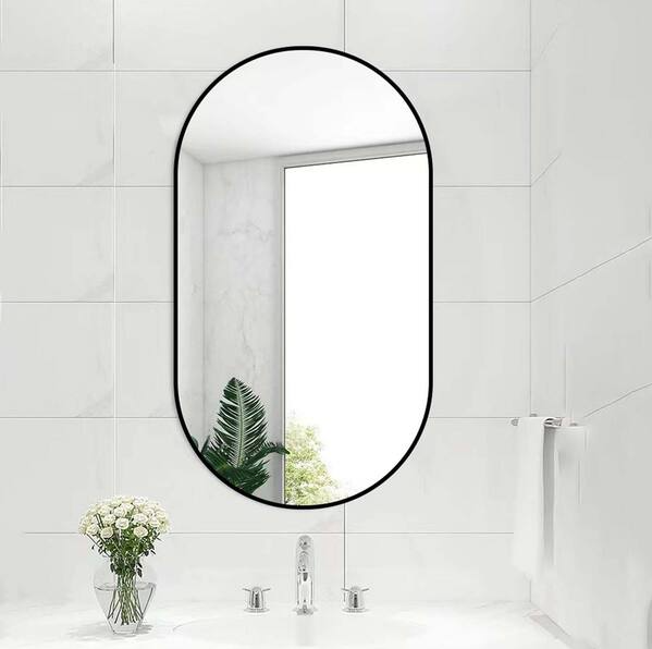 Large Capsule Mirror For Bathroom and Living Room|Wall Mirror by Sam Home Collection