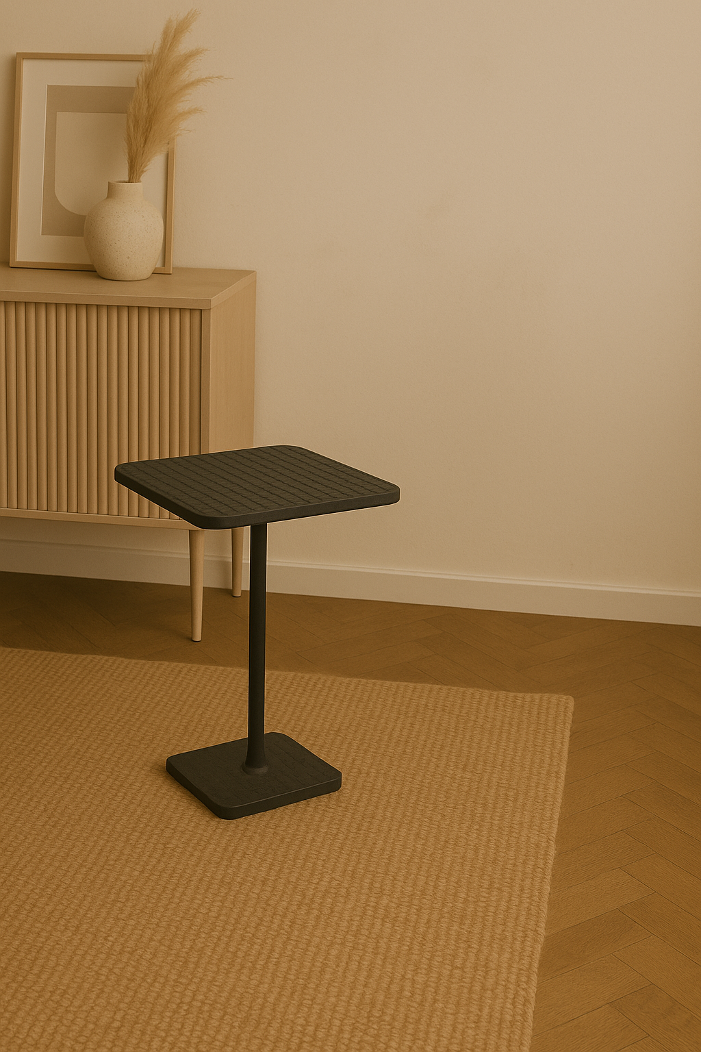 Square Black Metal Table |Designer Furniture by Sam Home Collection