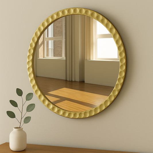 Round Premium Metal Mirror