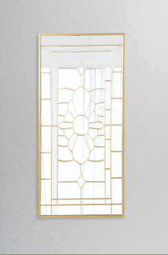 Gold Floral Window Mirror|Wall Mirror by Sam Home Collection