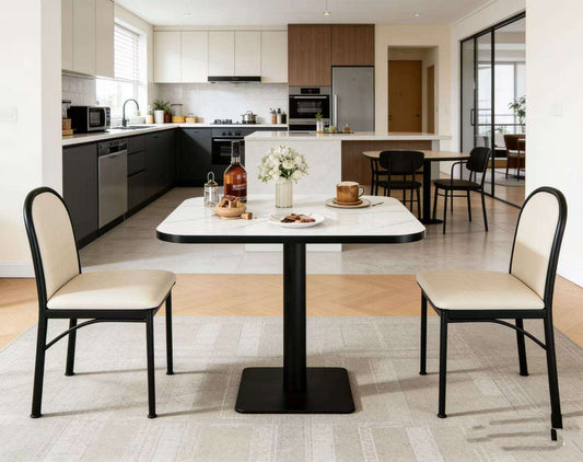2 Seater Marble Dining Table set