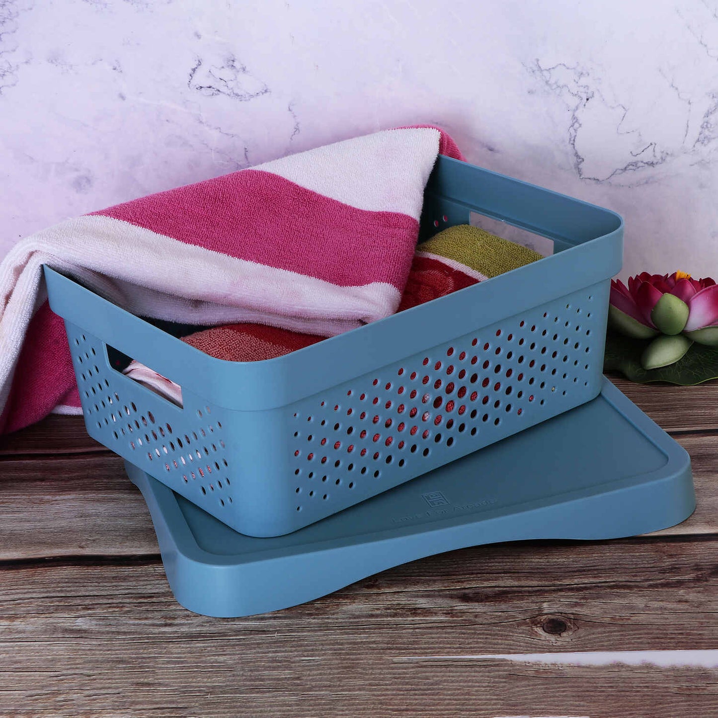 Large Multipurpose Basket with Lid| Premium Organisers by Sam Home Collection