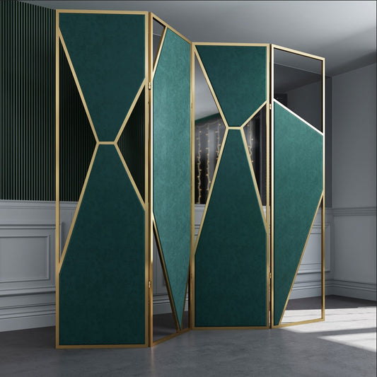 Premium Gold & Royal Green Room Partition| Furniture by Sam Home Collection