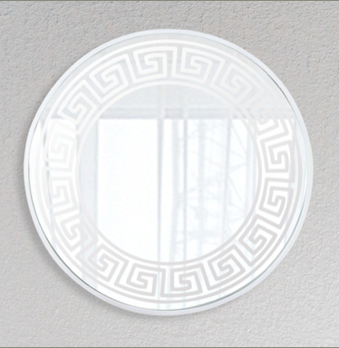 White Luxury Designer Round Mirror|Wall Mirror by Sam Home Collection