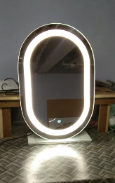 LED Capsule Pill Mirror Gold Frame Mirror|Led Mirrors by Sam Home Collection