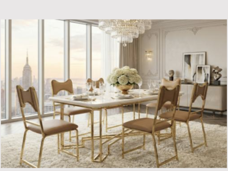 Premium Indoor dining set with cohesive luxury design