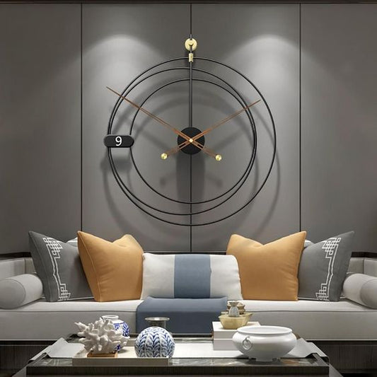 Large Black Minimalist Wall Clock|wall Clock by Sam Home Collection