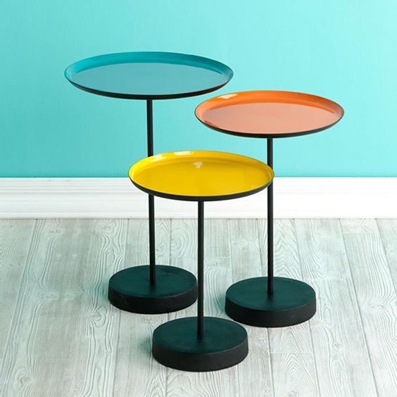 Designer Metal End Tables set of 3 | Furniture by Sam Home Collection