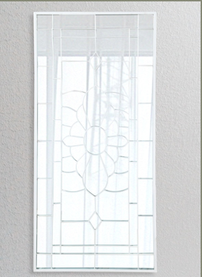 White Floral Window Mirror|Wall Mirror by Sam Home Collection