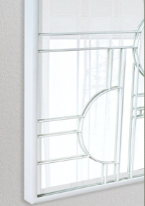 Designer White Minimalist Mirror|Wall Mirror by Sam Home Collection