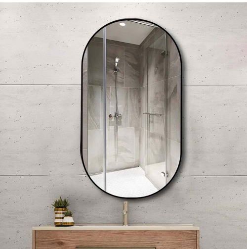 Large Capsule Mirror For Bathroom and Living Room|Wall Mirror by Sam Home Collection