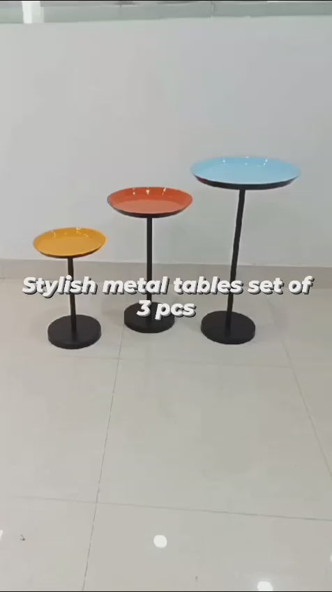Designer Metal End Tables set of 3 | Furniture by Sam Home Collection
