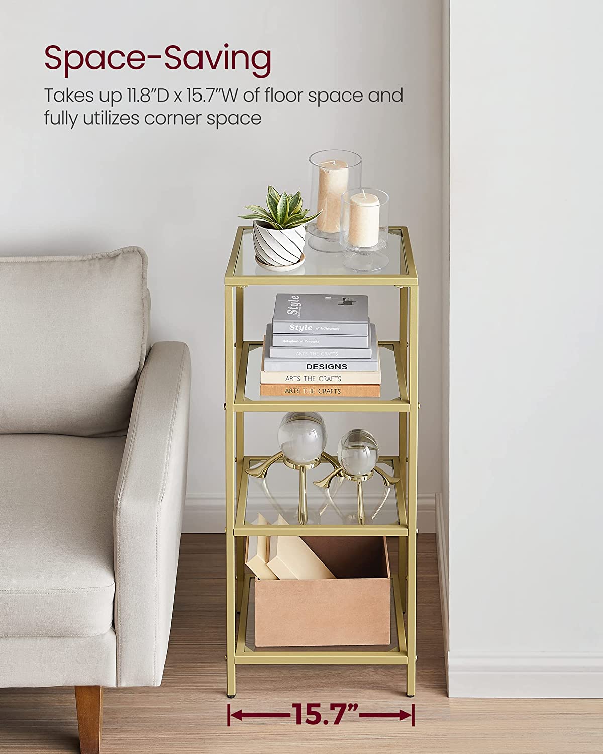 Gold Storage Rack|Furniture by Sam Home Collection