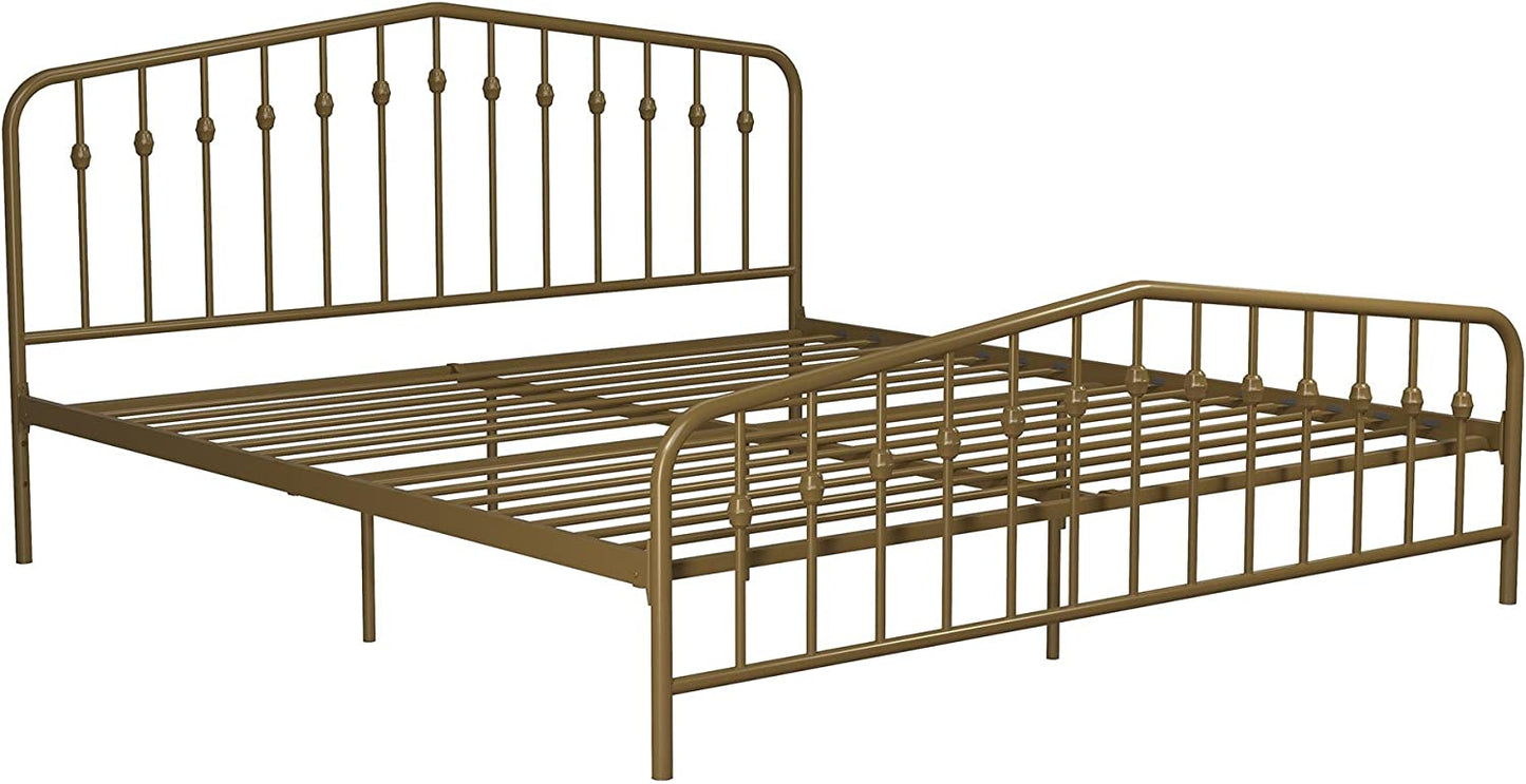 Gold Color Designer Metal Bed|Furniture by Sam Home Collection
