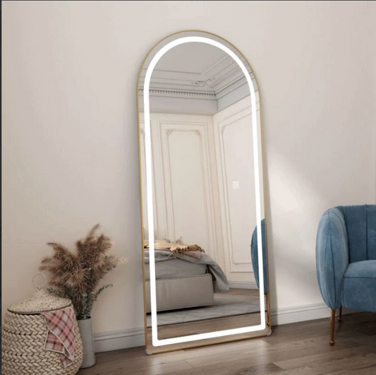 Gold Arch Led Mirror|Full length Mirrors by Sam Home Collection