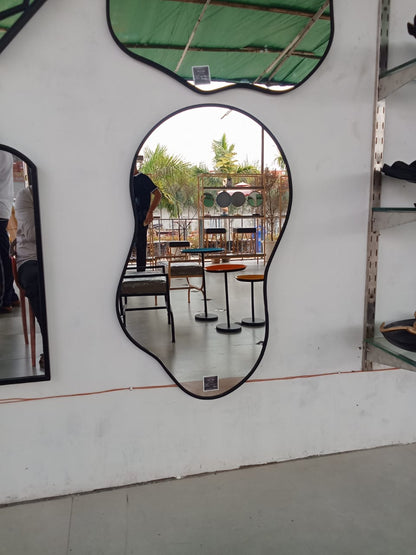 Designer Gold Wall Mirror|Irregular shape Mirrors by Sam Home Collection