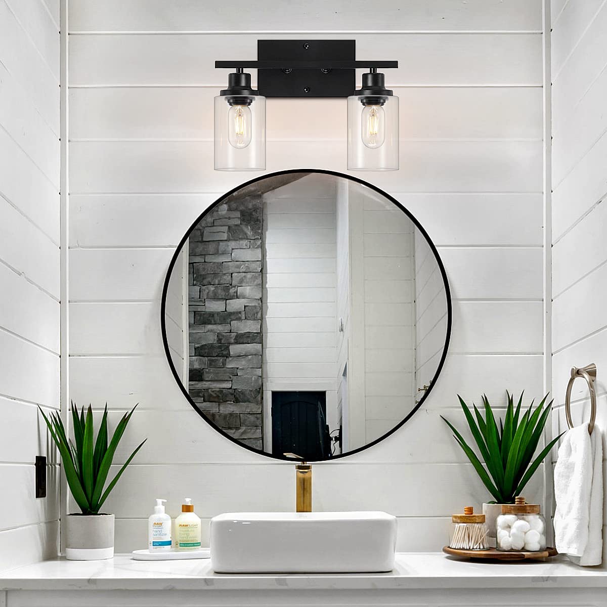 Round Wall Mirrors for Home decor|36 inch Large| Black & Gold color available