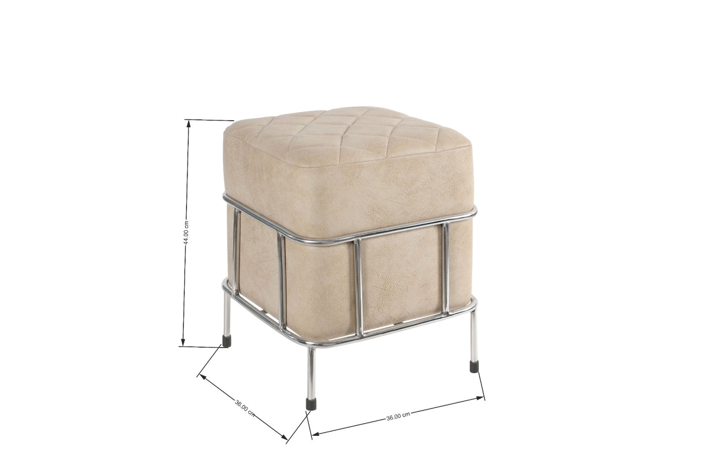 Beige Ottomon Pouf| Furniture by Sam Home Collection