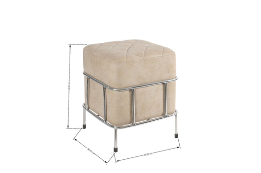 Beige Ottomon Pouf| Furniture by Sam Home Collection