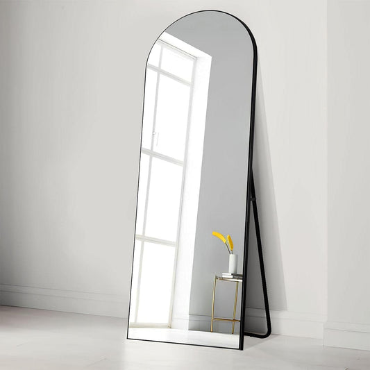 Large Arch Mirror with Stand| Black|22x65inch|Full length Mirrors by Sam Home Collection