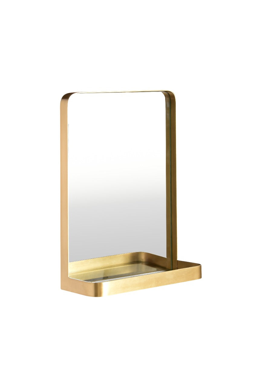 Bathroom Mirrors with shelf storage| Gold decorative