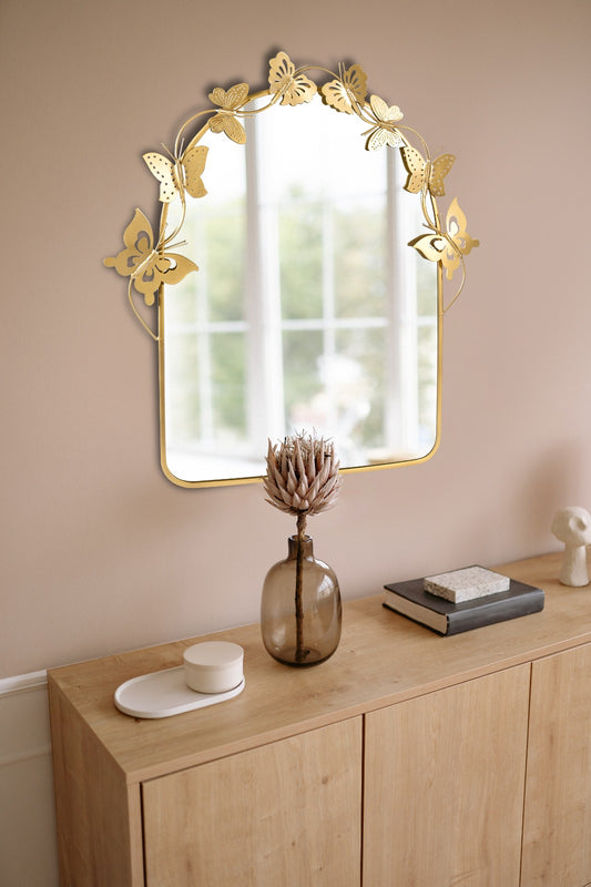 Butterfly Arch Mirror|Gold|Wall Mirrors by Sam Home Collection