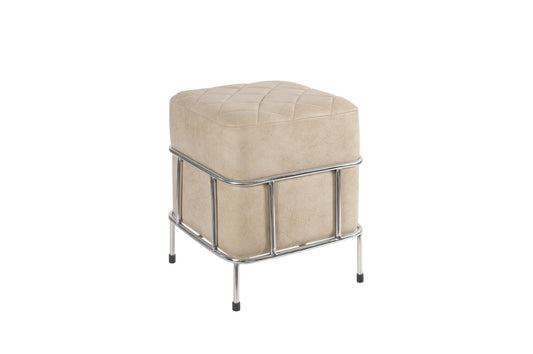 Beige Ottomon Pouf| Furniture by Sam Home Collection