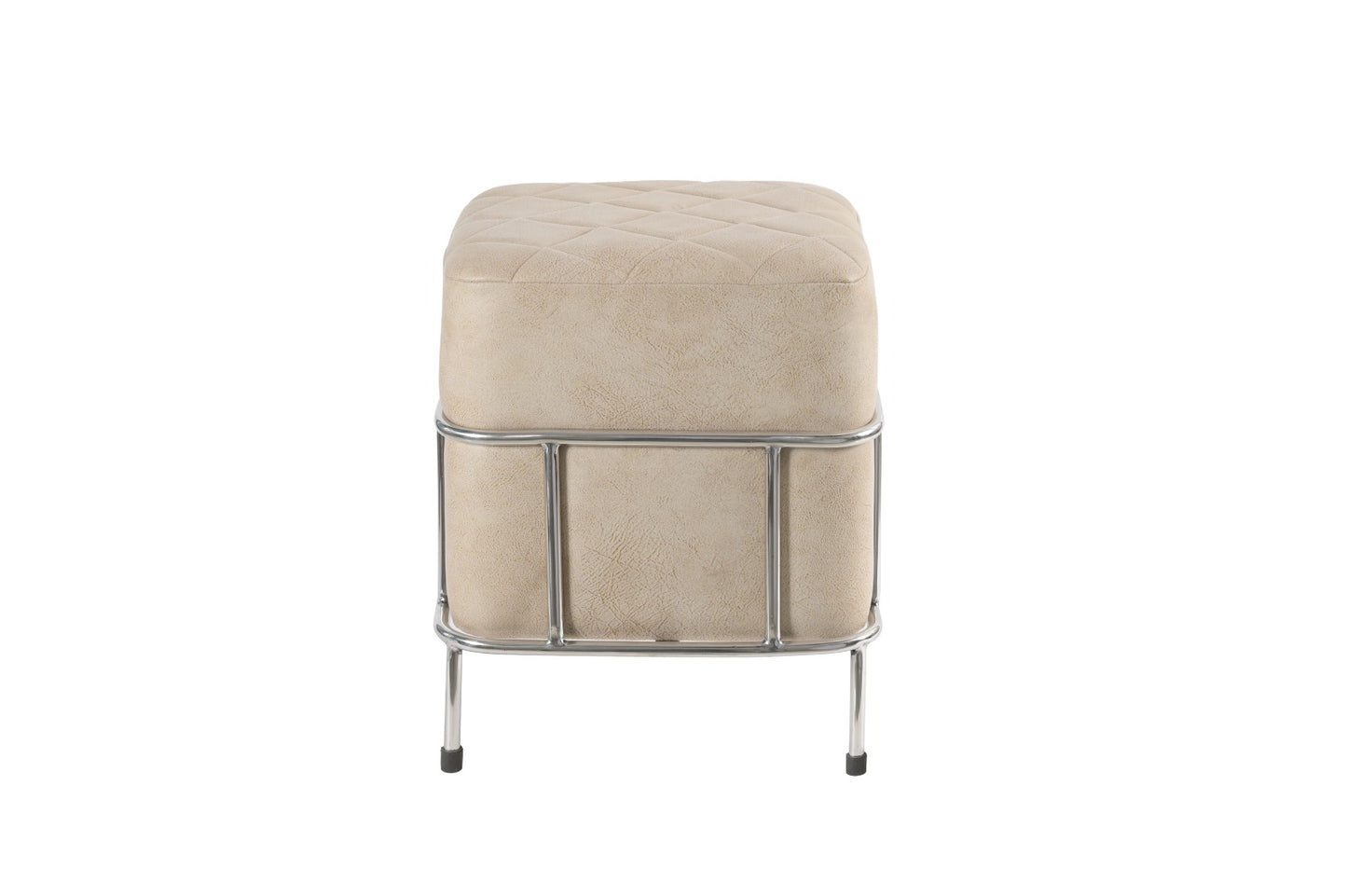 Beige Ottomon Pouf| Furniture by Sam Home Collection