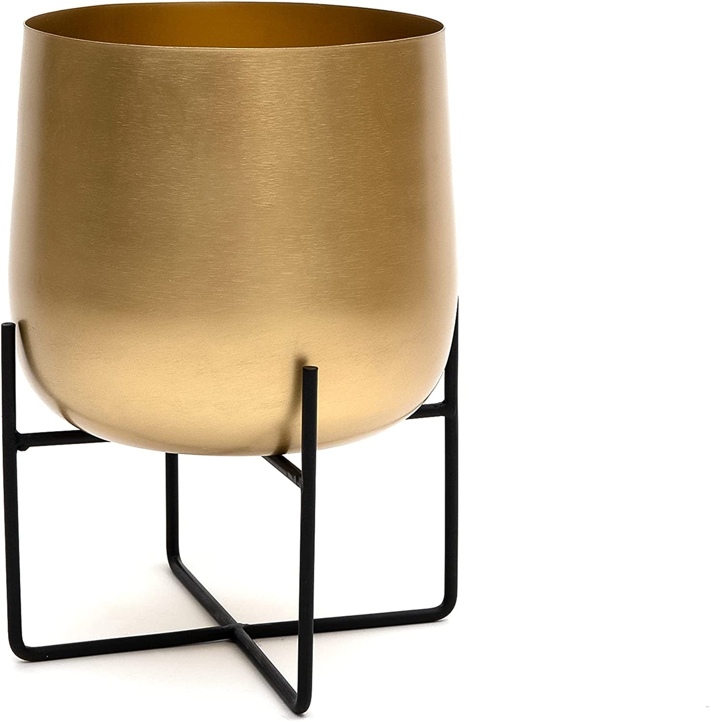 brushed gold plant pot Large metal plant pot |brushed gold color – Sam Home Collection