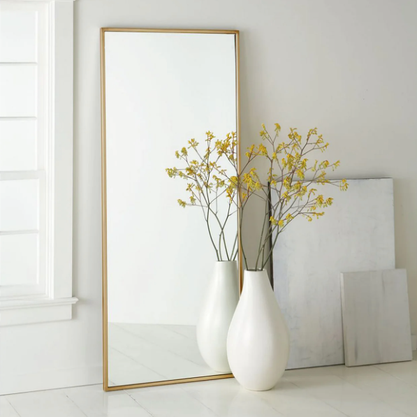Full length rectangle mirror |65 inch long|Gold color